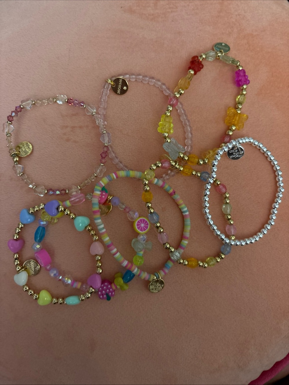 Colorful Beaded Charm Bracelet Set - Multicolor - Picture 4 of 4